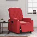 Vidaxl fauteuil verstelbaar elektrisch kunstleer rood