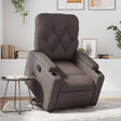 Vidaxl sta-op-fauteuil verstelbaar kunstleer bruin