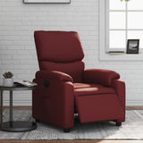 Vidaxl fauteuil verstelbaar elektrisch kunstleer wijnrood