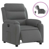 Vidaxl fauteuil elektrisch verstelbaar stof donkergrijs