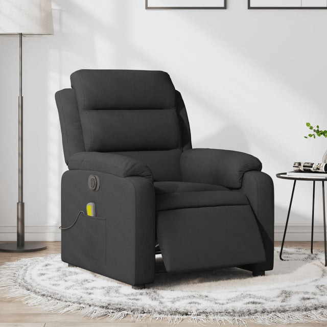 Vidaxl massagestoel elektrisch verstelbaar stof zwart