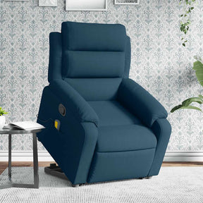 Vidaxl sta-op-massagestoel verstelbaar fluweel blauw