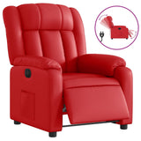 Vidaxl fauteuil verstelbaar elektrisch kunstleer rood