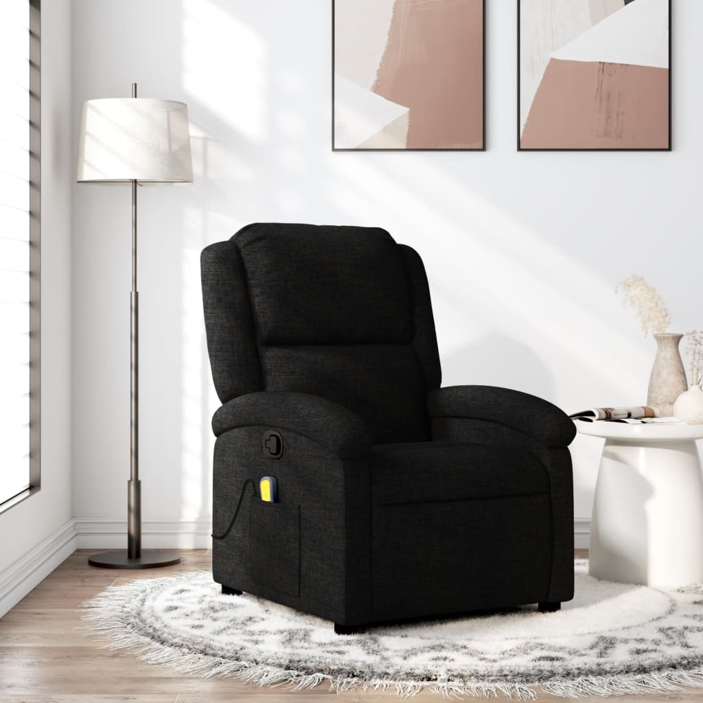 Vidaxl massagestoel met zwarte stof