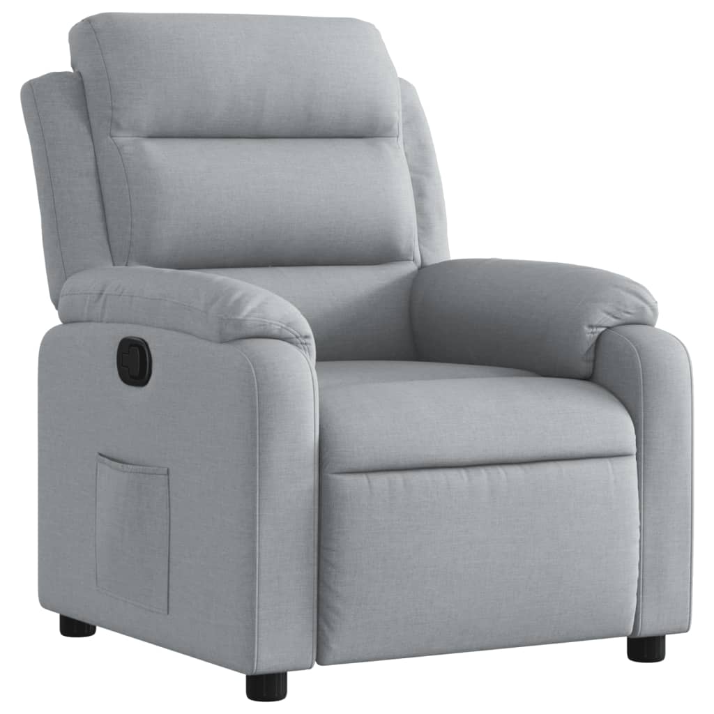Vidaxl relaxfauteuil lichtgrijze stof