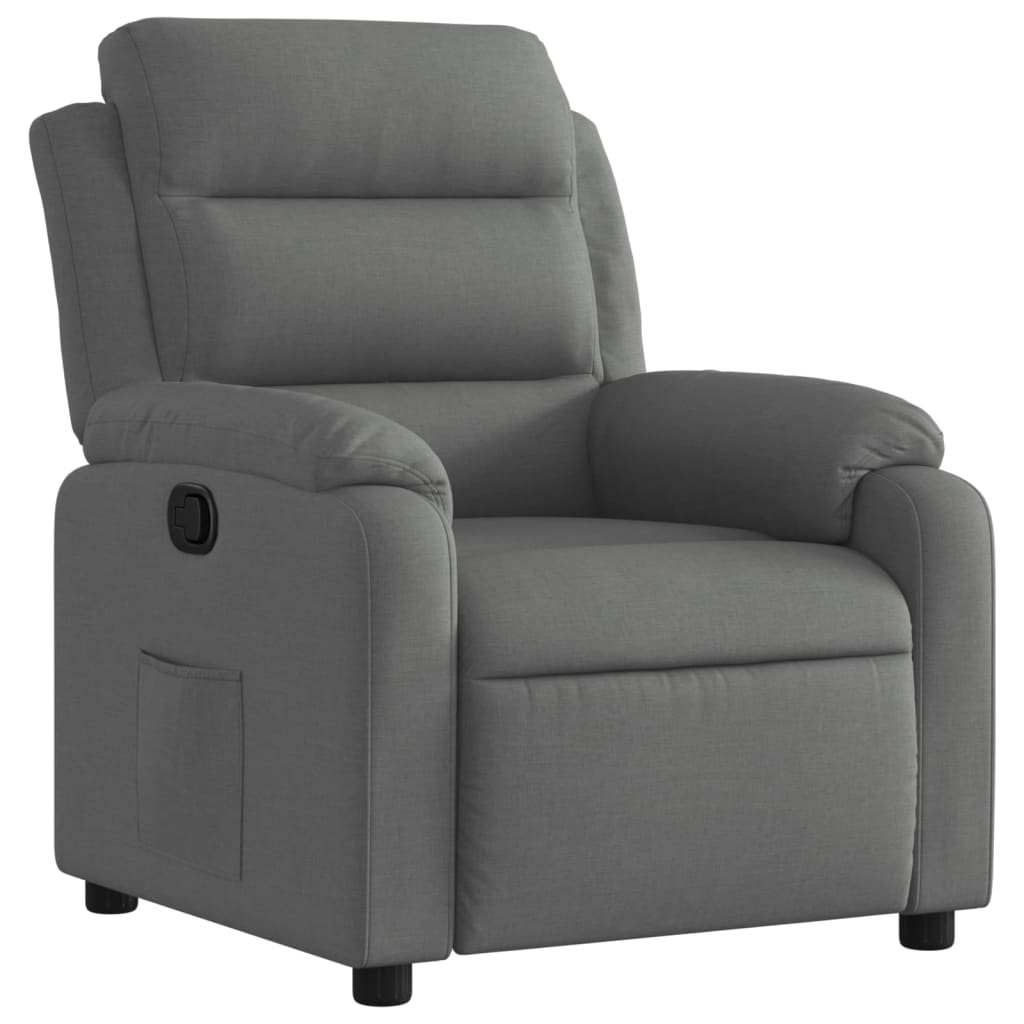 Vidaxl relaxfauteuil donkergrijze stof