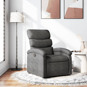 Vidaxl relaxfauteuil donkergrijze stof