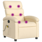 Vidaxl massagestoel met crèmekleurige stof