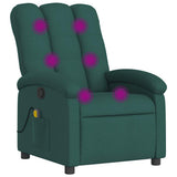 Vidaxl massagestoel met donkergroene stof