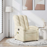 Vidaxl massagestoel met crèmekleurige stof