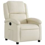 Vidaxl relaxfauteuil crèmekleurig kunstleer