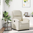 Vidaxl relaxfauteuil crèmekleurig kunstleer