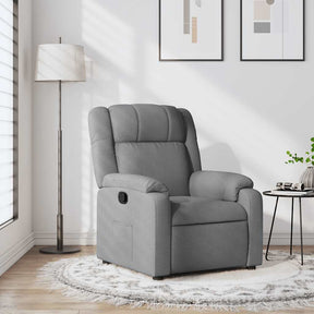 Vidaxl relaxfauteuil lichtgrijze stof
