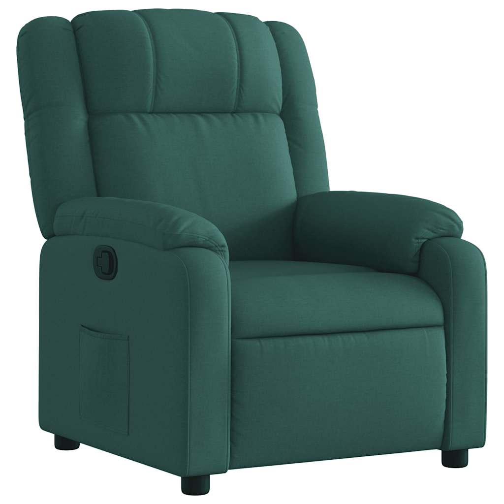 Vidaxl relaxfauteuil donkergroene stof