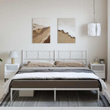 Vidaxl bedframe met hoofdbord metaal wit 183x213 cm
