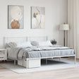 Vidaxl bedframe met hoofdbord metaal wit 200x200 cm