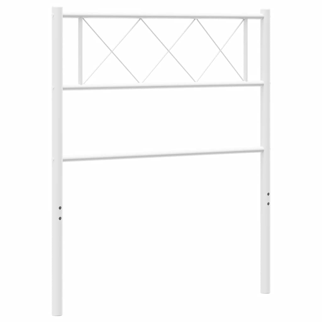 Vidaxl vervangend hoofdbord 75 cm metaal wit