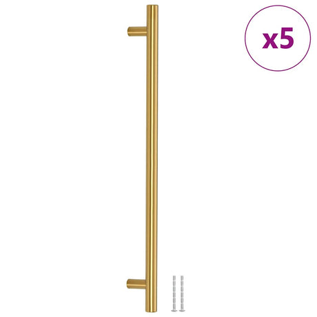VidaXL uchwyty 5 szt. 320 mm ze stali nierdzewnej w kolorze złotym