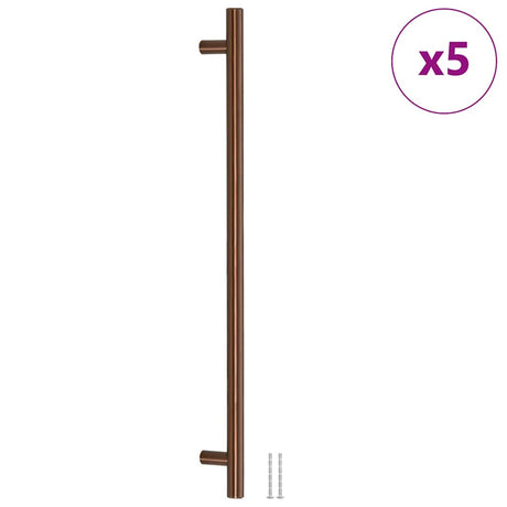 VidaXL uchwyty 5 szt. 480 mm ze stali nierdzewnej w kolorze brązowym