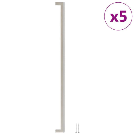 VidaXL uchwyty 5 szt. 480 mm ze stali nierdzewnej w kolorze srebrnym