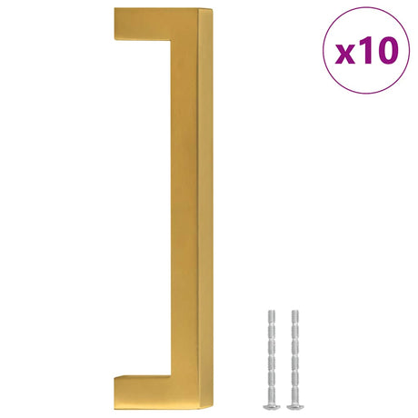 Uchwyty Vidaxx 10 szt. 128 mm ze stali nierdzewnej w kolorze złotym