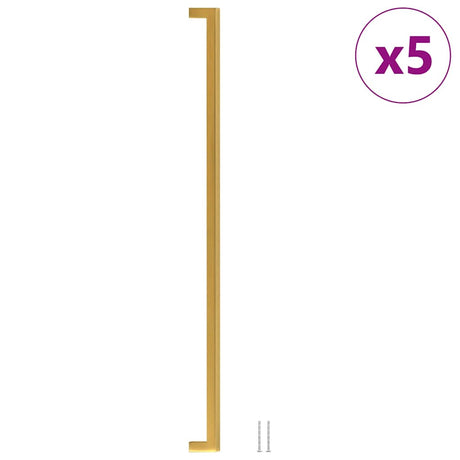 VidaXL uchwyty 5 szt. 480 mm ze stali nierdzewnej w kolorze złotym