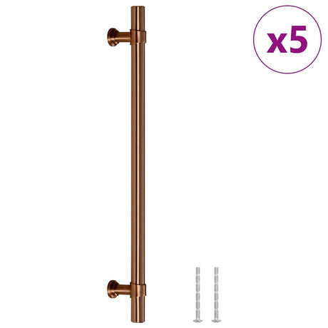 VidaXL uchwyty 5 szt. 192 mm ze stali nierdzewnej w kolorze brązowym