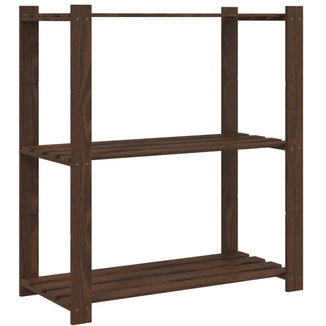 Regał do przechowywania Vidaxx 3-warstwowy 80x38x90 cm z litego drewna sosnowego, brązowy