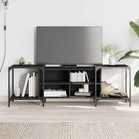 Vidaxl tv-meubel 153x37x50 cm bewerkt hout zwart