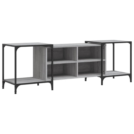 Vidaxl tv-meubel 153x37x50 cm bewerkt hout grijs sonoma eikenkleurig