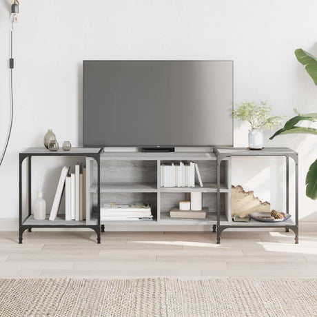 Vidaxl tv-meubel 153x37x50 cm bewerkt hout grijs sonoma eikenkleurig