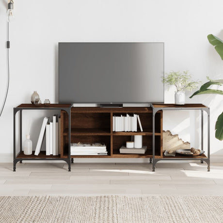 Vidaxl tv-meubel 153x37x50 cm bewerkt hout bruin eikenkleur