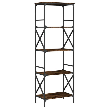 Vidaxl boekenkast 5-laags 59x35x171 cm bewerkt hout gerookt eikenkleur