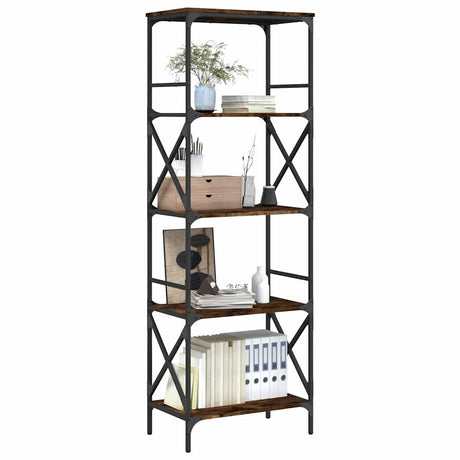 Vidaxl boekenkast 5-laags 59x35x171 cm bewerkt hout gerookt eikenkleur