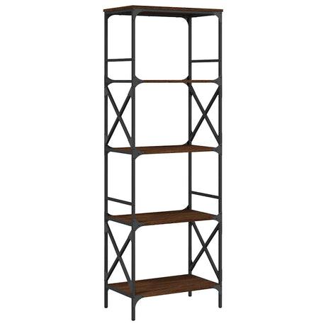 Vidaxl boekenkast 5-laags 59x35x171 cm bewerkt hout bruin eikenkleur