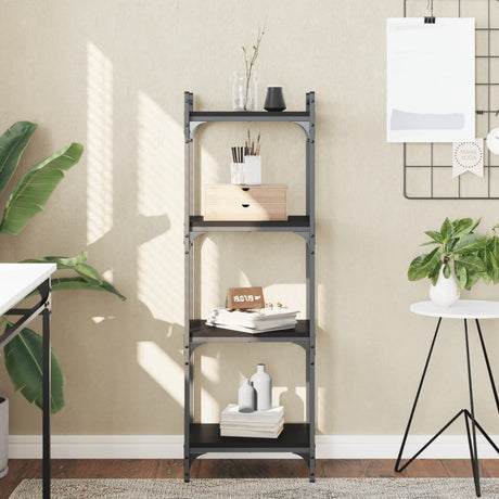 Vidaxl boekenkast 4-laags 40x30x120 cm bewerkt hout zwart