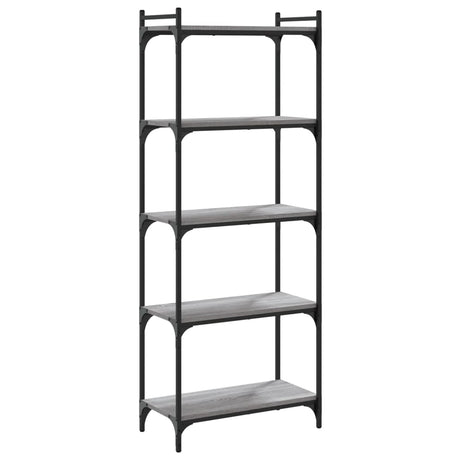 Vidaxl boekenkast 5-laags 60x30x154 cm bewerkt hout grijs sonoma