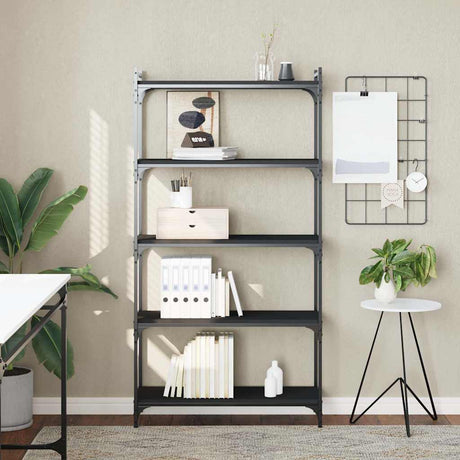 Vidaxl boekenkast 5-laags 80x30x154 cm bewerkt hout zwart