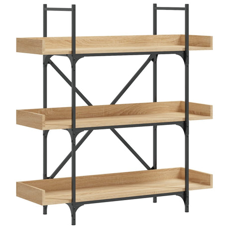 Vidaxl boekenkast 3-laags 100x33x108,5 cm bewerkt hout sonoma eiken