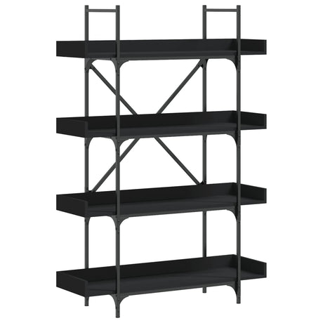 Vidaxl boekenkast 4-laags 100x33x145,5 cm bewerkt hout zwart