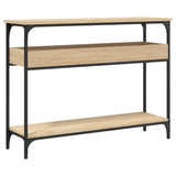 Vidaxl consoletafel met plank sonoma eiken 100x29x75cm bewerkt hout