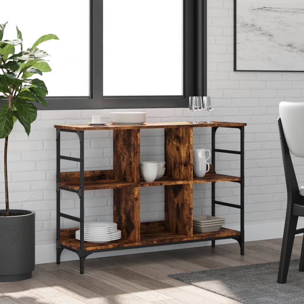 Vidaxl dressoir 102x32x73,5 cm bewerkt hout gerookt eikenkleurig