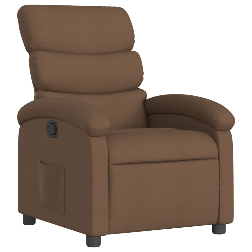 Vidaxl fauteuil verstelbaar stof bruin