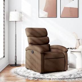 Vidaxl fauteuil verstelbaar stof bruin
