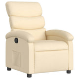 Vidaxl fauteuil verstelbaar stof crèmekleurig