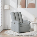 Vidaxl fauteuil verstelbaar stof lichtgrijs