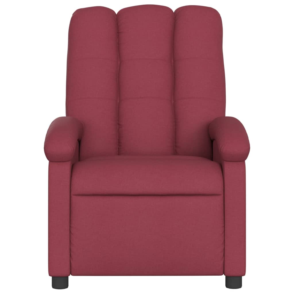 Vidaxl fauteuil verstelbaar stof wijnrood