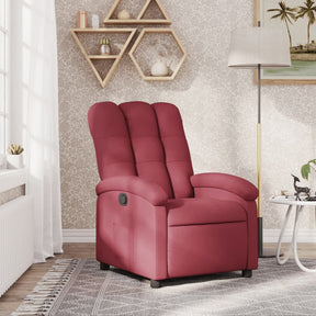 Vidaxl fauteuil verstelbaar stof wijnrood