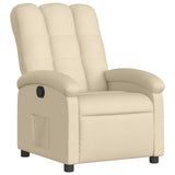 Vidaxl fauteuil verstelbaar stof crèmekleurig