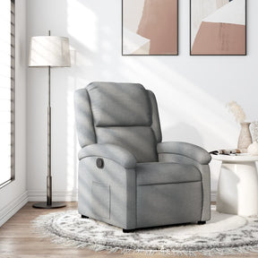 Vidaxl fauteuil verstelbaar stof lichtgrijs